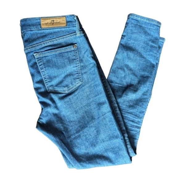 7 For All Mankind Sexy Classic skinny blue denim ankle jeans W27 L27.5 - Picture 8 of 10